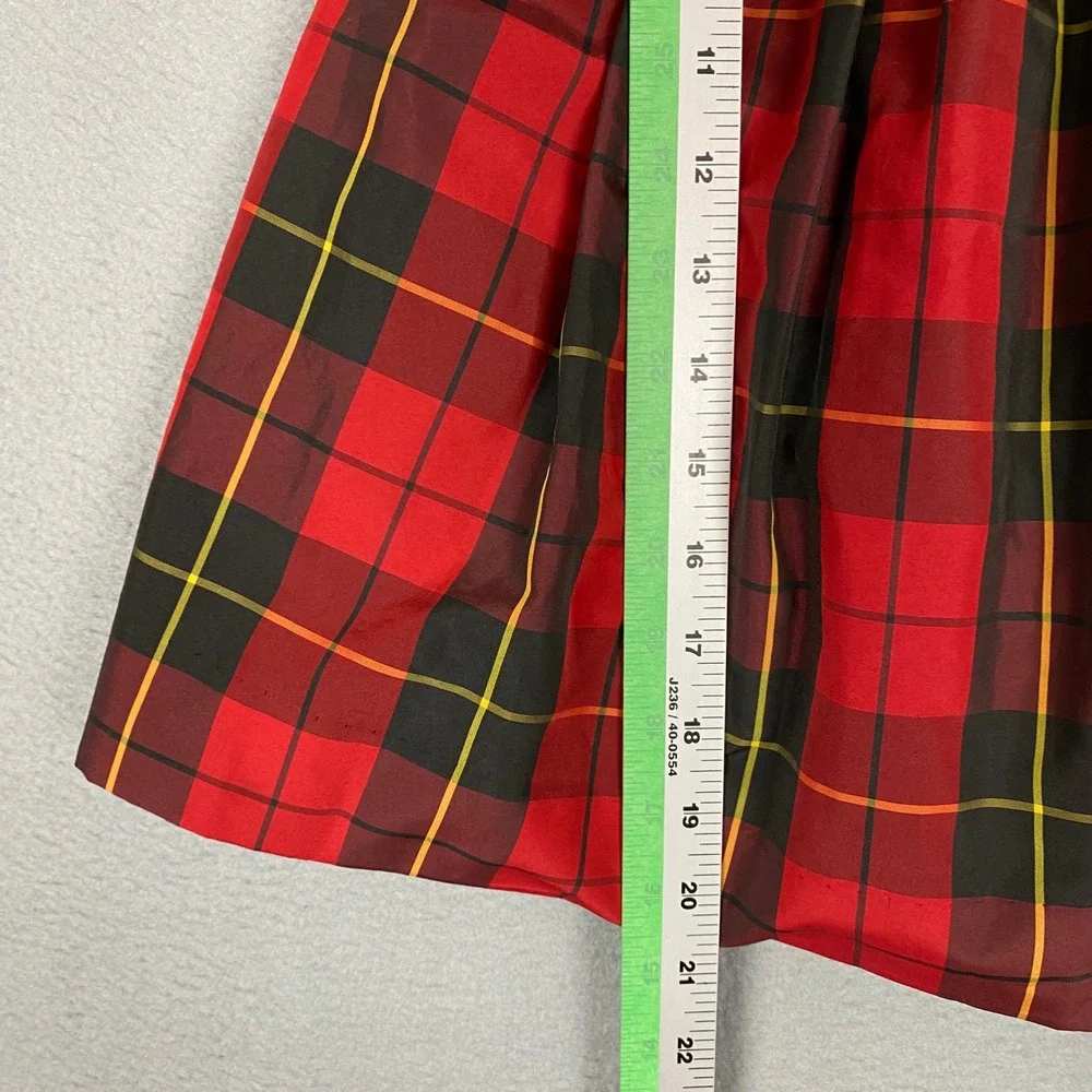 Ralph Lauren Tartan Plaid Bow Sash‎ Holiday Party Dress Toddler Girls 18M Red